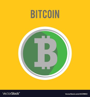 Bitcoin physical bit coin digital currency vector image