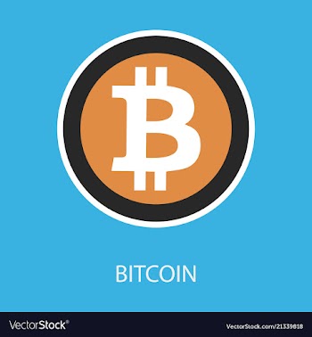 Bitcoin physical bit coin digital currency vector image