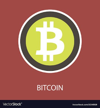 Bitcoin physical bit coin digital currency vector image
