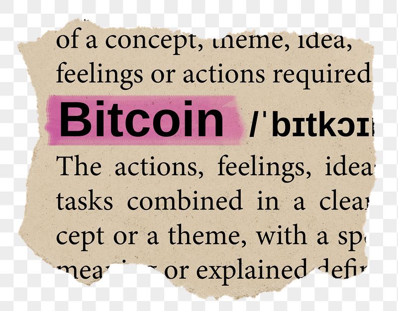 Bitcoin png word sticker, torn | Free PNG - rawpixel