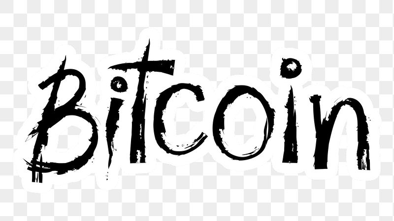 Bitcoin png word sticker typography, | Free PNG - rawpixel