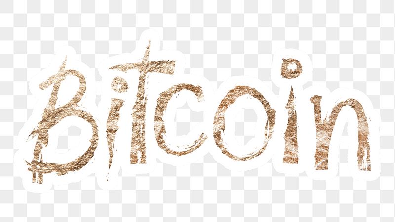 Bitcoin png word sticker typography, | Free PNG - rawpixel