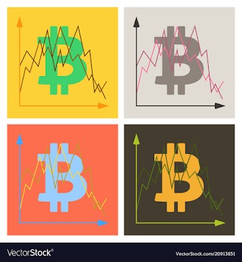 Bitcoin sign icon for internet money crypto vector image