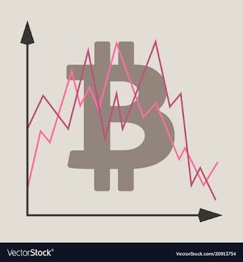 Bitcoin sign icon for internet money crypto vector image