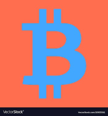 Bitcoin sign icon for internet money crypto vector image