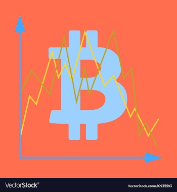 Bitcoin sign icon for internet money crypto vector image