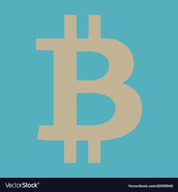 Bitcoin sign icon for internet money crypto vector image