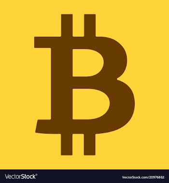 Bitcoin sign icon for internet money crypto vector image