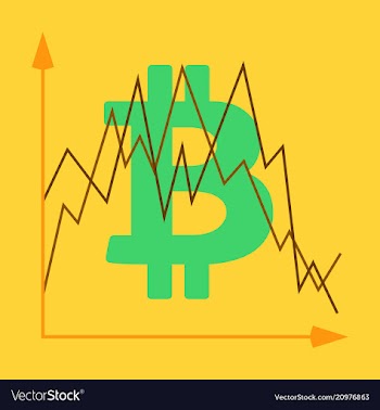 Bitcoin sign icon for internet money crypto vector image