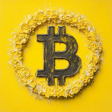 Bitcoin Symbol Amidst Digital Encryption Waves Bitcoin Symbol Amidst Digital Encryption Waves