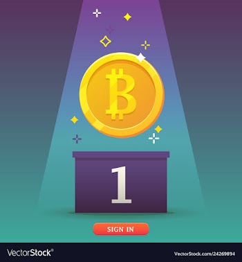 Bitcoins - virtual money concept vector image