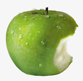 Bite Of The Apple, Food, Fruit, Green Apple PNG Image and Clipart ...
