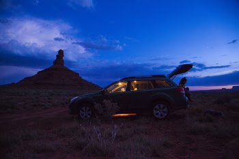 Black 5-door Hatchback during Nighttime