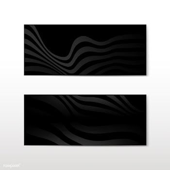 Black abstract banner design vectors | Free stock vector - 538176