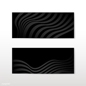 Black abstract banner design vectors | Free stock vector - 538178