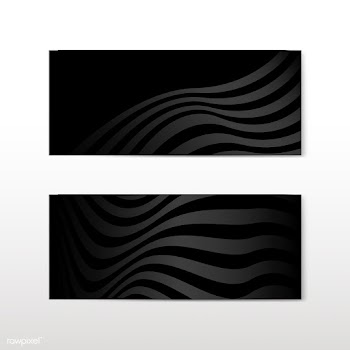 Black abstract banner design vectors | Free stock vector - 538187