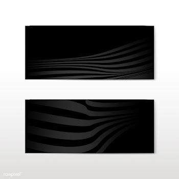Black abstract banner design vectors | Free stock vector - 538213