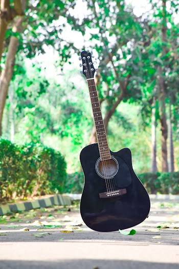 Black Acoustic Guitar 