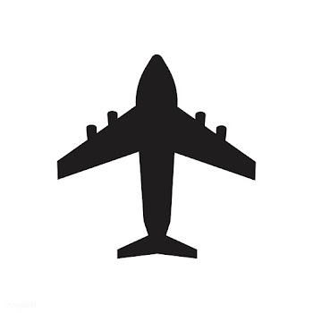 Black airplane icon on white background | Free stock vector - 457610