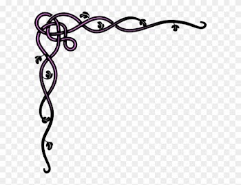 Black &amp; Pink Vine Border Clip Art At Clker - Clip Art Borders Transparent