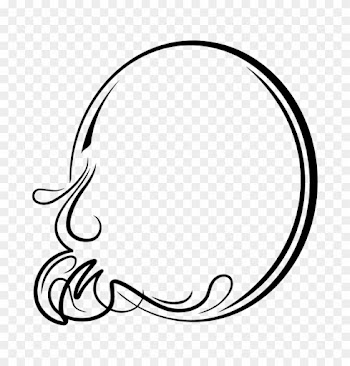 Black &amp; White Oval Border