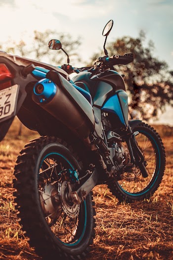 Black and Blue  Motorcycle