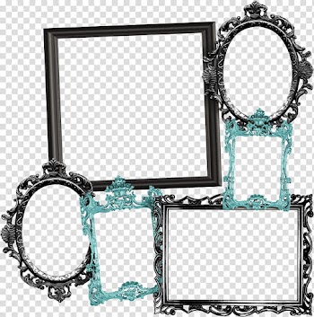 Black and blue wooden frame lot transparent background PNG clipart