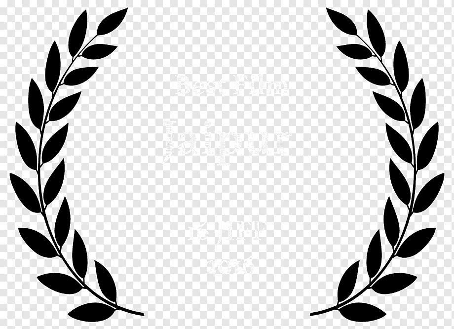 black and brown background with text overlay, Laurel wreath Bay Laurel Template, award, leaf, branch, monochrome png