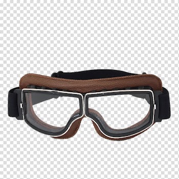 Black and brown frame goggles illustration, Retro Motorbike Goggles transparent background PNG clipart