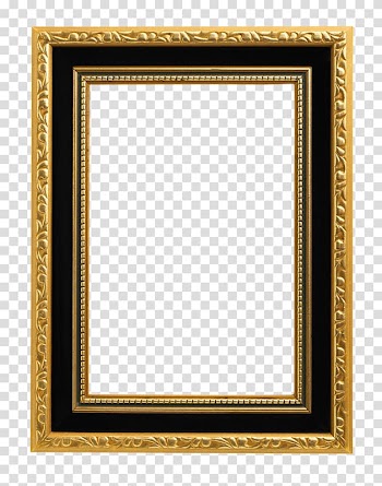 Black and brown frame template, , Gold Frame transparent background PNG clipart