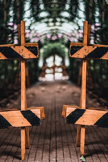 Black and Brown Wooden Fence