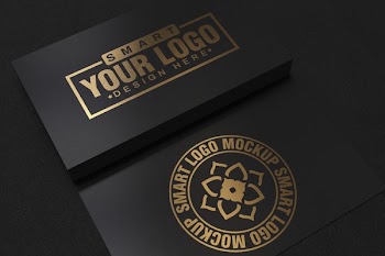 Black and Gold Business Card Mockup