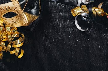 Black And Gold Carnival Mask