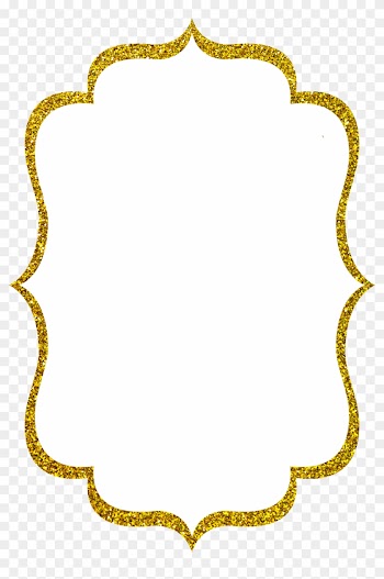Black And Gold Frame Png Ornate Png Borders Pictures - Gold Glitter Frame Png