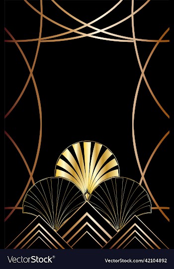 black and gold geometric frame