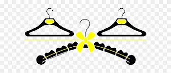 Black And Gold Hangers Svg Clip Arts 600 X 281 Px - Baby Hanger Clipart
