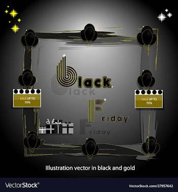 Black and gold vector image