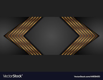 black and golden arrows abstract tech banner