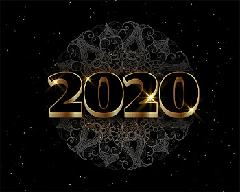 Black and golden happy new year luxury style background Free Vector