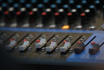 Black and Gray Audio Mixer
