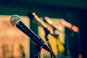 Black and Gray Corded Microphone