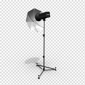 Black and gray light stand illustration, Light graphic studio Bewerbungsfoto, studio transparent background PNG clipart
