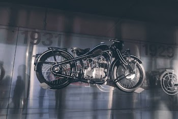 Black and Gray Motorcycle Scale Model