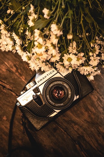 Black and Gray Praktica Camera