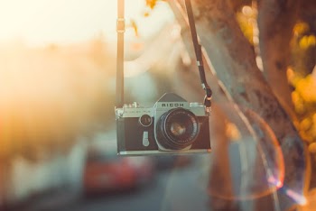 Black and Gray Ricon Mirrorless Camera