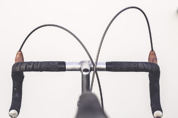 Black and Gray Road Bike Handle