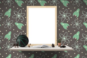 Black and Green Ball on Brown Wooden Table