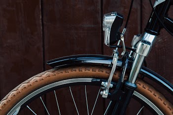 Black and Grey Bicycle in Close-up Photography