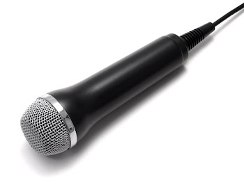 Black and Grey Corded Microphone