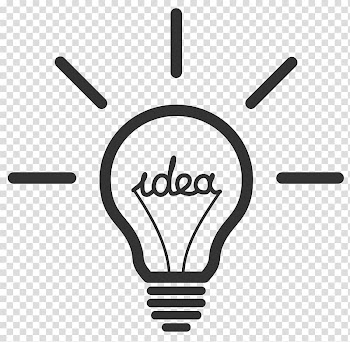 Black and grey Idea logo illustration, Incandescent light bulb , Light Bulb Background transparent background PNG clipart